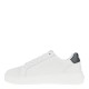 2000372201 Ανδρικό αθλητικό sneakers ck δέρμα δετό λευκό/μαύρο