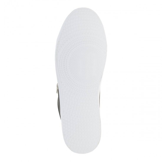 2000372301 Γυναικείο αθλητικό δέρμα sneakers δετό μαύρο/χρυσό