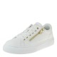 2000373201 Γυναικείο αθλητικό φερμουάρ sneakers δετό λευκό
