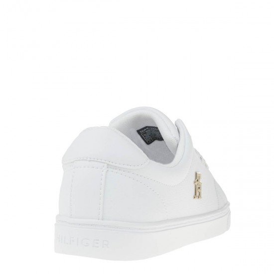 2000374601 Γυναικείο αθλητικό sneakers δετό λευκό/χρυσό