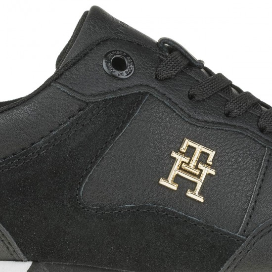 2000374701 Γυναικείο αθλητικό sneakers δετό μαύρο/λευκό