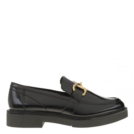 2000383001 Γυναικείο loafers mocassins λουστρίνι μαύρο