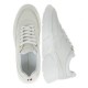 2000383801 Γυναικείο αθλητικό sneakers δετό δέρμα λευκό(πάγος)