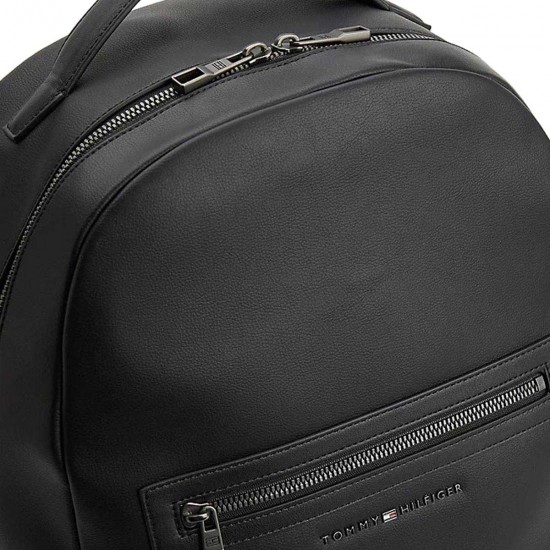 2000384101 Ανδρική τσάντα backpack πλάτης eco leather μεγάλη μαύρη