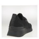 2000384301 Γυναικείο αθλητικό sneakers δετό πλεκτό μαύρο