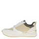 2000384401 Γυναικείο αθλητικό sneakers δετό λευκό/μπέζ/χρυσό