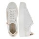 2000386902 Γυναικείο αθλητικό sneakers δίπατο δετό λευκό/πλατίνα/χαλκός