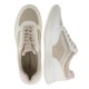2000387001 Γυναικείο αθλητικό sneakers δετό μπέζ/πούρο(πλχ)