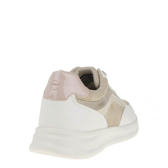 2000387001 Γυναικείο αθλητικό sneakers δετό μπέζ/πούρο(πλχ)