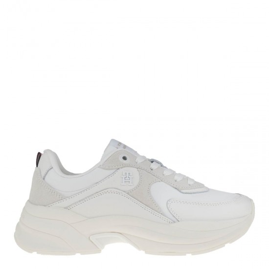 2000389502 Γυναικείο αθλητικό sneakers δετό λευκό