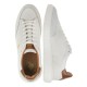 2000389801 Ανδρικό αθλητικό  sneakers δετό λευκό/ταμπά