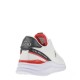 2000390601 Ανδρικό αθλητικό  sneakers δετό λευκό/κόκκινο/μαύρο