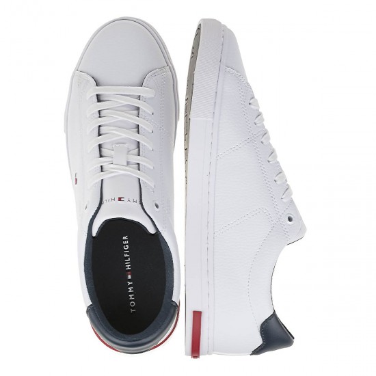 2000390901 Ανδρικό αθλητικό sneakers δετό λευκό/μπλέ
