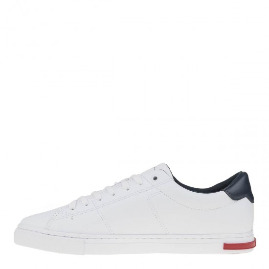 2000390901 Ανδρικό αθλητικό sneakers δετό λευκό/μπλέ