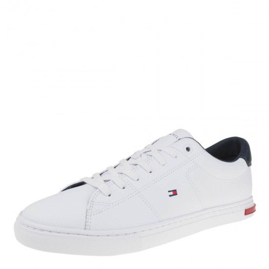 2000390901 Ανδρικό αθλητικό sneakers δετό λευκό/μπλέ