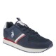 2000393401 Ανδρικό αθλητικό sneakers eco δετό μπλέ/κόκκινο/λευκό