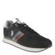 2000393601 Ανδρικό αθλητικό sneakers eco δετό μαύρο/λευκό/γκρί/κόκκινο
