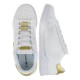 2000397401 Γυναικείο αθλητικό sneakers δετό λευκό/χρυσό