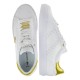 2000397601 Γυναικείο αθλητικό sneakers δετό λευκό/χρυσό