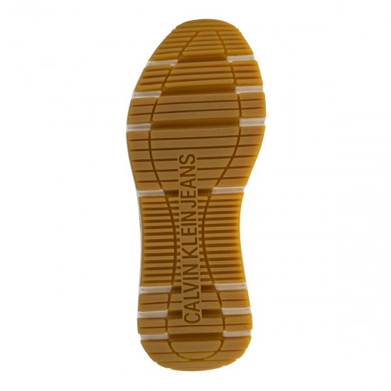 2000397801 Γυναικείο αθλητικό sneakers ck δετό εκρού/μαύρο