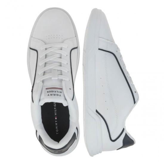 2000400701 Ανδρικό αθλητικό sneakers δετό λευκό/μπλέ