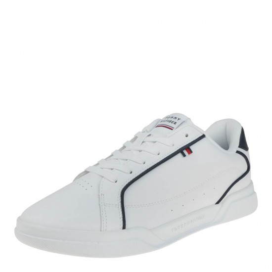 2000400701 Ανδρικό αθλητικό sneakers δετό λευκό/μπλέ