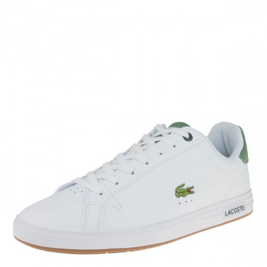 2000422401 Ανδρικό αθλητικό sneakers δετό λευκό/λαδί