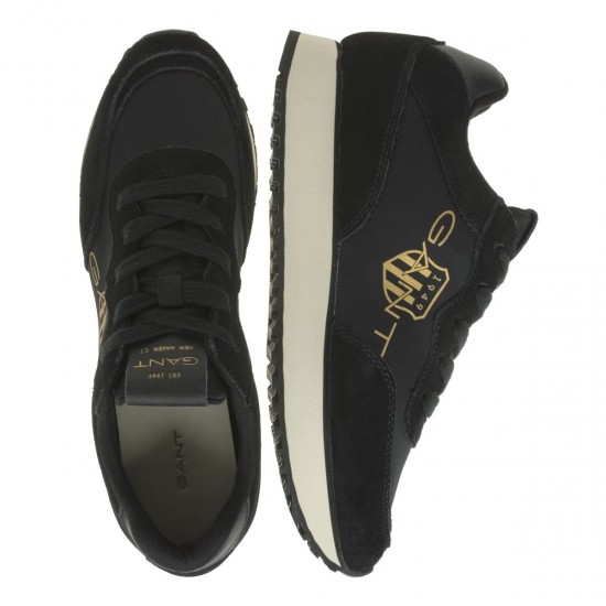 2000422901 Γυναικείο αθλητικό sneakers δετό μαύρο