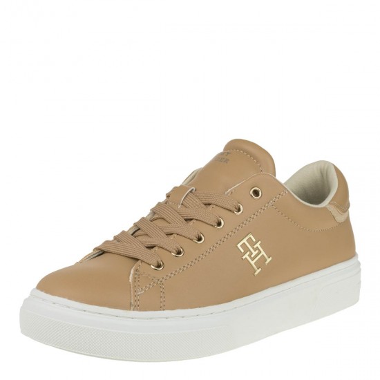 2000452701 Γυναικείο αθλητικό sneakers δετό κάμελ(νιούτ)