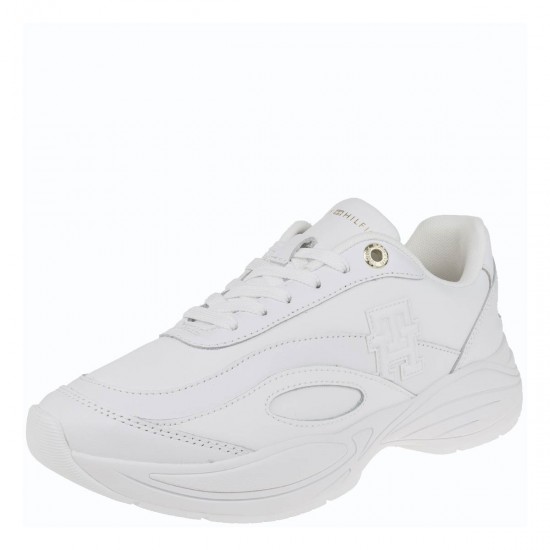 2000454401 Γυναικείο αθλητικό sneakers δετό λευκό