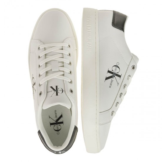 2000455202 Ανδρικό αθλητικό sneakers ck δετό λευκό/μαύρο