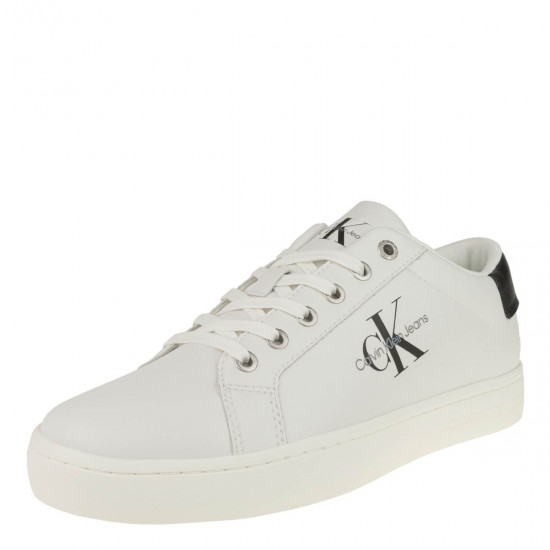 2000455202 Ανδρικό αθλητικό sneakers ck δετό λευκό/μαύρο