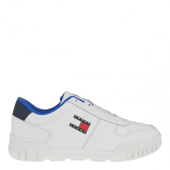 2000456202  Ανδρικό αθλητικό sneakers δετό λευκό/σιέλ
