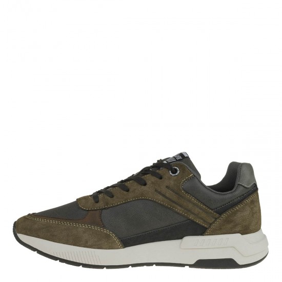 2000457701 Ανδρικό αθλητικό sneakers δετό χακί/καφέ