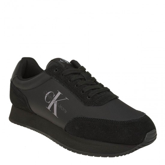 2000459702 Ανδρικό αθλητικό sneakers ck/ασημί δετό μαύρο/μαύρο/γκρί