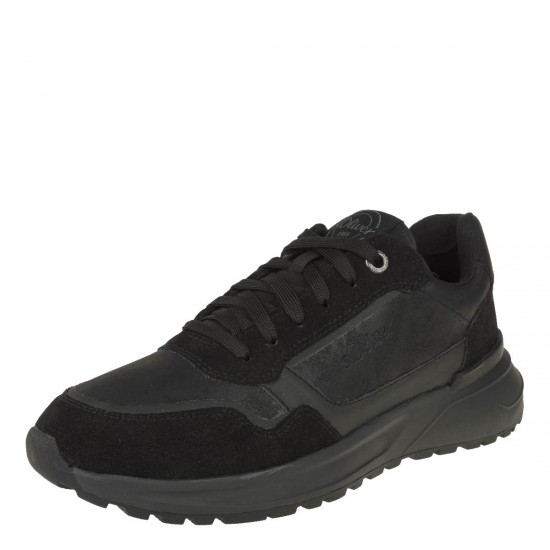 2000461701 Ανδρικό αθλητικό sneakers δετό μαύρο/μαύρο
