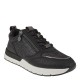 2000462301 Γυναικείο αθλητικό sneakers δετό μαύρο/ατσαλί
