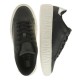 2000467501 Γυναικείο αθλητικό sneakers δετό μαύρο/ασημι/λευκό