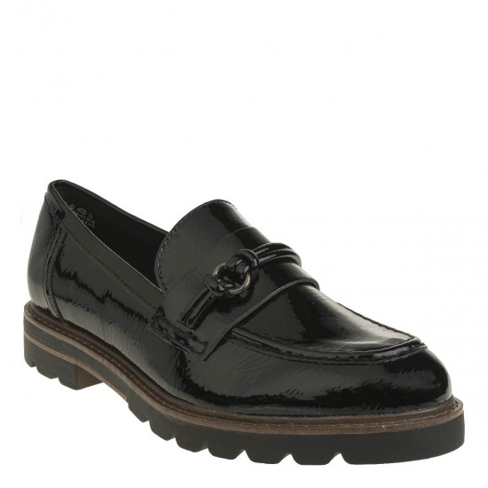 2000469401 Γυναικείο loafers mocassins λουστρίνι μαύρο