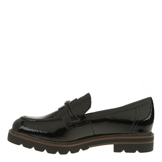 2000469401 Γυναικείο loafers mocassins λουστρίνι μαύρο