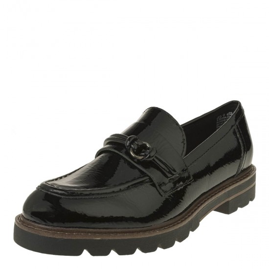 2000469401 Γυναικείο loafers mocassins λουστρίνι μαύρο