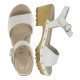 2000423201 Γυναικείο πέδιλο χαμηλό comfort fit φάσα δέρμα λευκό