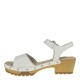 2000423201 Γυναικείο πέδιλο χαμηλό comfort fit φάσα δέρμα λευκό
