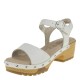 2000423201 Γυναικείο πέδιλο χαμηλό comfort fit φάσα δέρμα λευκό