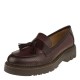 2000482301 Γυναικείο loafers mocassins χωστό μπορντώ