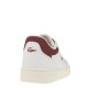 2000488301 Ανδρικό αθλητικό sneakers δετό δέρμα λευκό/μπορντώ