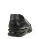 2000488901 Ανδρικό αθλητικό sneakers cazual comfort δετό δέρμα μαύρο