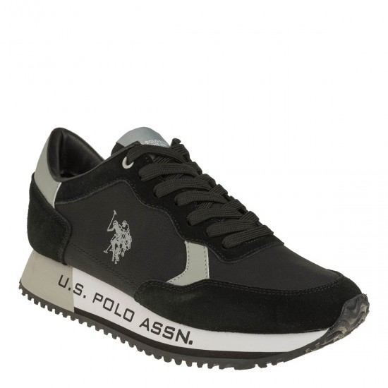 2000491101 Ανδρικό αθλητικό sneakers δετό μαύρο/γκρί