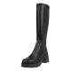 2000491901 Γυναικεία μπότα μεσαία φιάπα δίπατη κάλτσα μαύρη