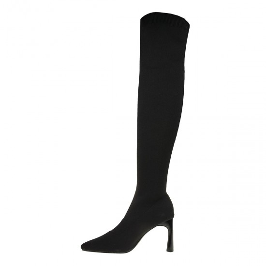 2000492201 Γυναικεία μπότα corina ψηλή γόνατο κάλτσα μαύρη